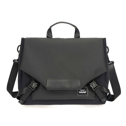 LUCKYBAT Laptop Bag Airbag Anti-drop Crossbody Handbag, Size: L 16 Inch(Pure Black) - 15.6 - 17 inch by PMC Jewellery | Online Shopping South Africa | PMC Jewellery | Buy Now Pay Later Mobicred