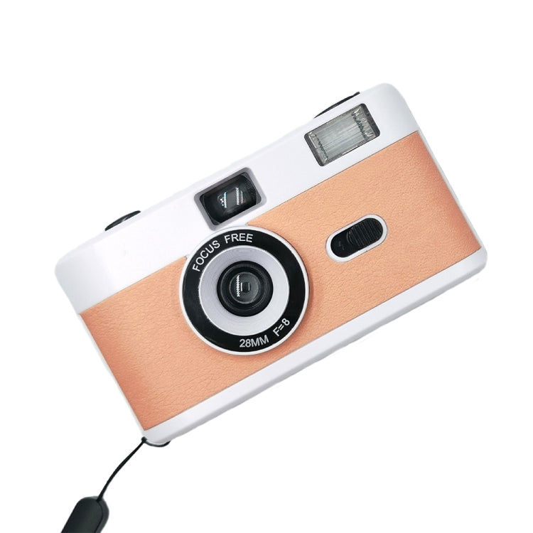 R2-FILM Retro Manual Reusable Film Camera for Children without Film(White+Pink Orange) - Children Cameras by PMC Jewellery | Online Shopping South Africa | PMC Jewellery | Buy Now Pay Later Mobicred