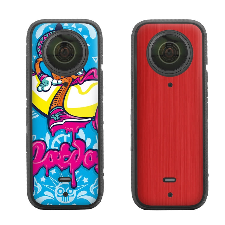 Sunnylife IST-TZ485 For DJI Insta360 X3 Panoramic Camera PVC Protection Scraper Film Stickers(Pirate+Drawing Red) - Protective Film & Stickers by Sunnylife | Online Shopping South Africa | PMC Jewellery | Buy Now Pay Later Mobicred