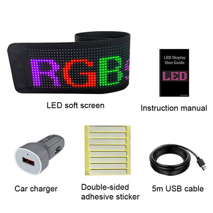 S1696RGB 672x122mm Car LED Flexible Display Cell Phone APP Control Bluetooth Connection - Car Monitor by PMC Jewellery | Online Shopping South Africa | PMC Jewellery | Buy Now Pay Later Mobicred