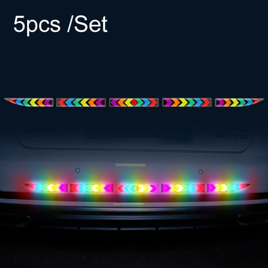 5pcs /Set Car Door Anti-Collision Scrape And Rearview Mirror Colorful Safety Warning Reflective Sticker, Style: Glue Model Tail Box - Warning Sticker by PMC Jewellery | Online Shopping South Africa | PMC Jewellery | Buy Now Pay Later Mobicred