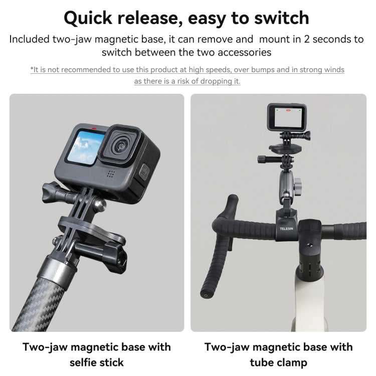 TELESIN Magnetic Action Camera Quick Release Bracket Mount,Spec: Extended Suit - Holder by TELESIN | Online Shopping South Africa | PMC Jewellery | Buy Now Pay Later Mobicred