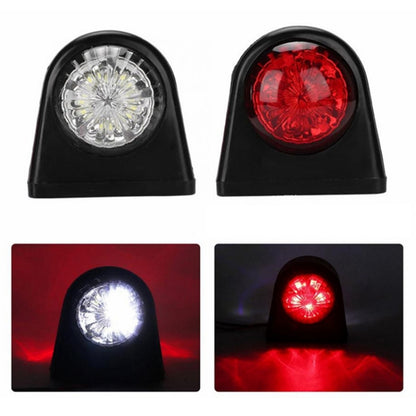 MK-249 10-30V 8LEDs Red And White Truck Round Side Light(Red White) - Running Lights by PMC Jewellery | Online Shopping South Africa | PMC Jewellery | Buy Now Pay Later Mobicred