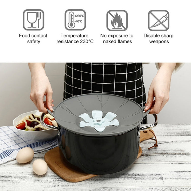 Silicone Flower Spill-proof Pot Lid Rotatable Pot Lid Kitchen Gadget, Size: 23cm Small Yellow - Insulation by PMC TechLife | Online Shopping South Africa | PMC TechLife | Buy Now Pay Later Mobicred