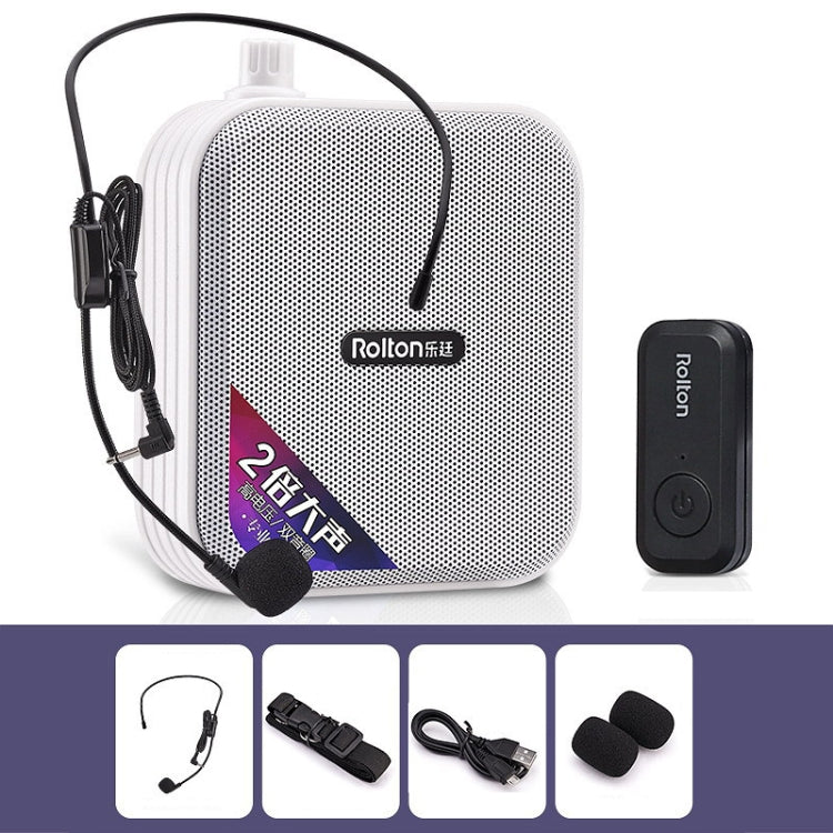 Rolton K600  7.4V Bluetooth Wireless Audio Speaker Megaphone Voice Amplifier With Transmitter(White) - Microphone by PMC TechLife | Online Shopping South Africa | PMC TechLife | Buy Now Pay Later Mobicred