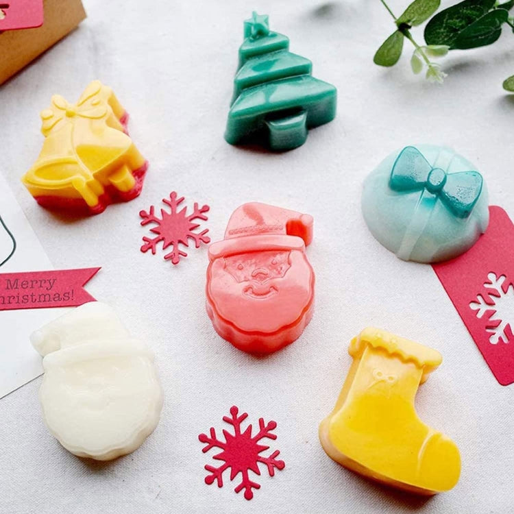 6 Cavity Cake Mold Food Grade Non-Stick Silicone Merry Christmas Festival Dessert Making Mould(Style 2) - Food Molds by PMC Jewellery | Online Shopping South Africa | PMC Jewellery