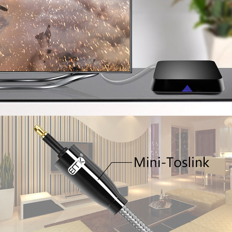 EMK QH4.0 Mini Toslink 3.5mm Interface SPDIF Audio Fiber Optical, Length: 10m(Black) - free shipping - PMC Jewellery - Order now!