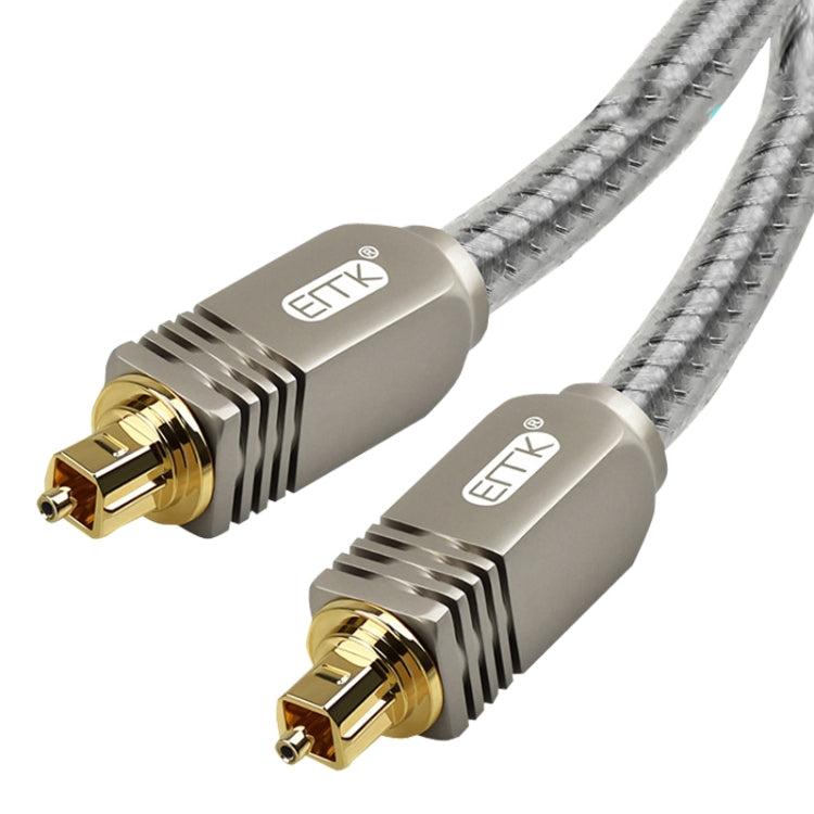 EMK YL/B Audio Digital Optical Fiber Cable Square To Square Audio Connection Cable, Length: 1m(Transparent Gray) - free shipping - PMC Jewellery - Order now!
