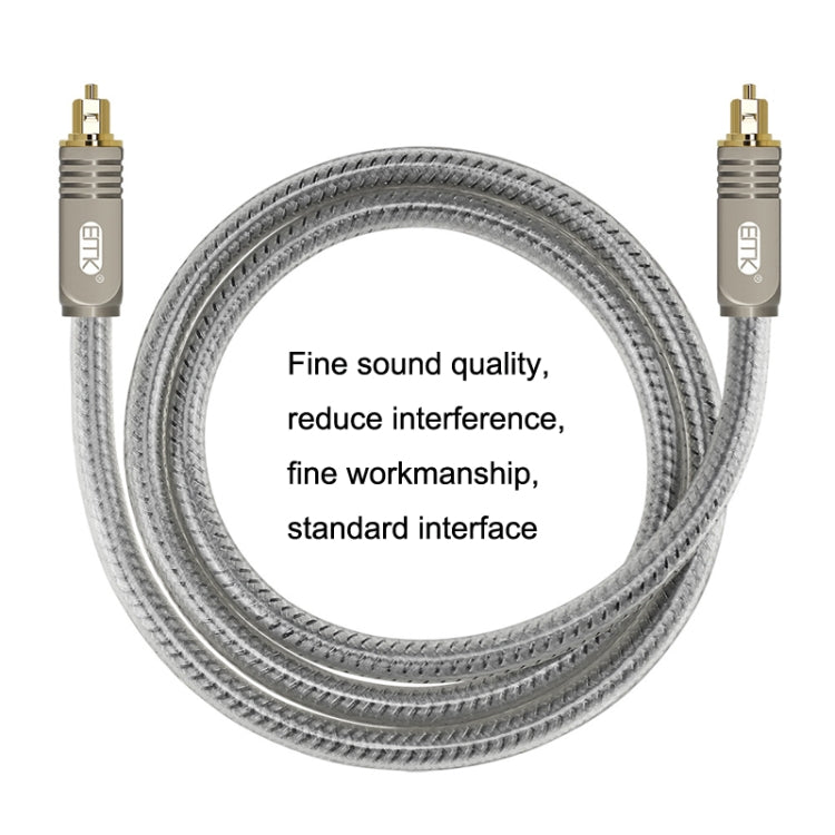 EMK YL/B Audio Digital Optical Fiber Cable Square To Square Audio Connection Cable, Length: 1m(Transparent Gray) - free shipping - PMC Jewellery - Order now!
