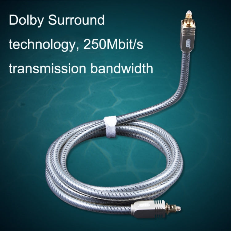 EMK YL/B Audio Digital Optical Fiber Cable Square To Square Audio Connection Cable, Length: 10m(Transparent Gray) - Audio Optical Cables by EMK | Online Shopping South Africa | PMC Jewellery | Buy Now Pay Later Mobicred