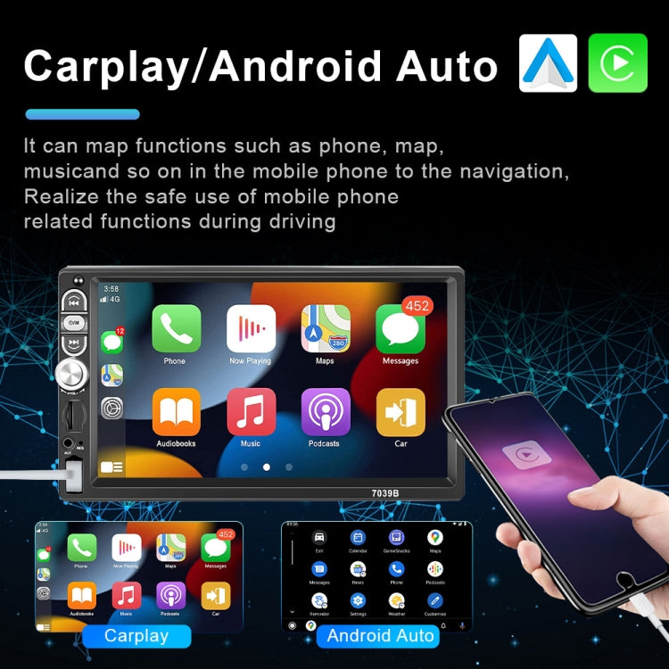 A3061 7 Inches MP5 Bluetooth Player Universal Wired CarPlay Reversing Image Integrated, Style: Standard - Car MP3 & MP4 & MP5 by PMC Jewellery | Online Shopping South Africa | PMC Jewellery | Buy Now Pay Later Mobicred