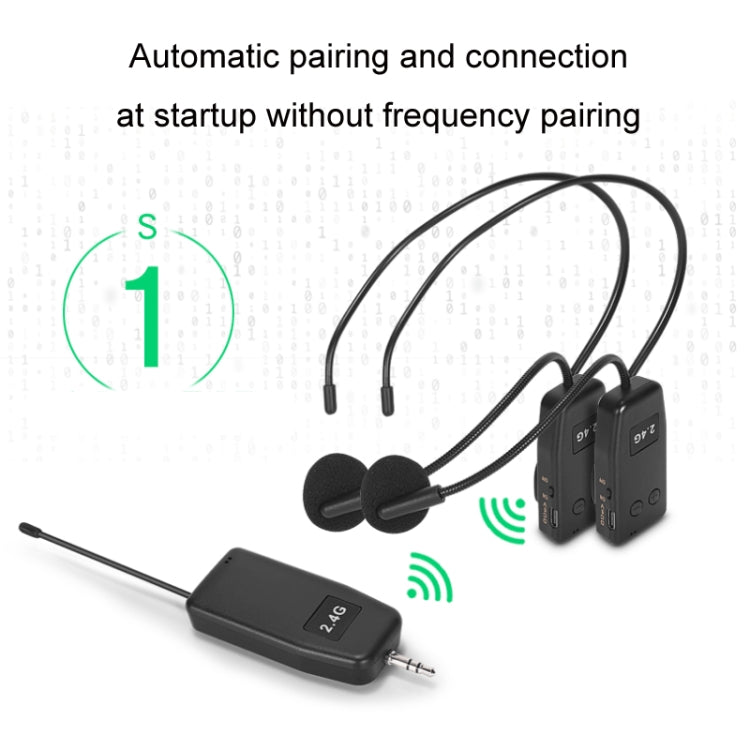 One For One UHF Wireless Headset Microphone Lavalier Headset Amplifier - Microphone by PMC Jewellery | Online Shopping South Africa | PMC Jewellery | Buy Now Pay Later Mobicred