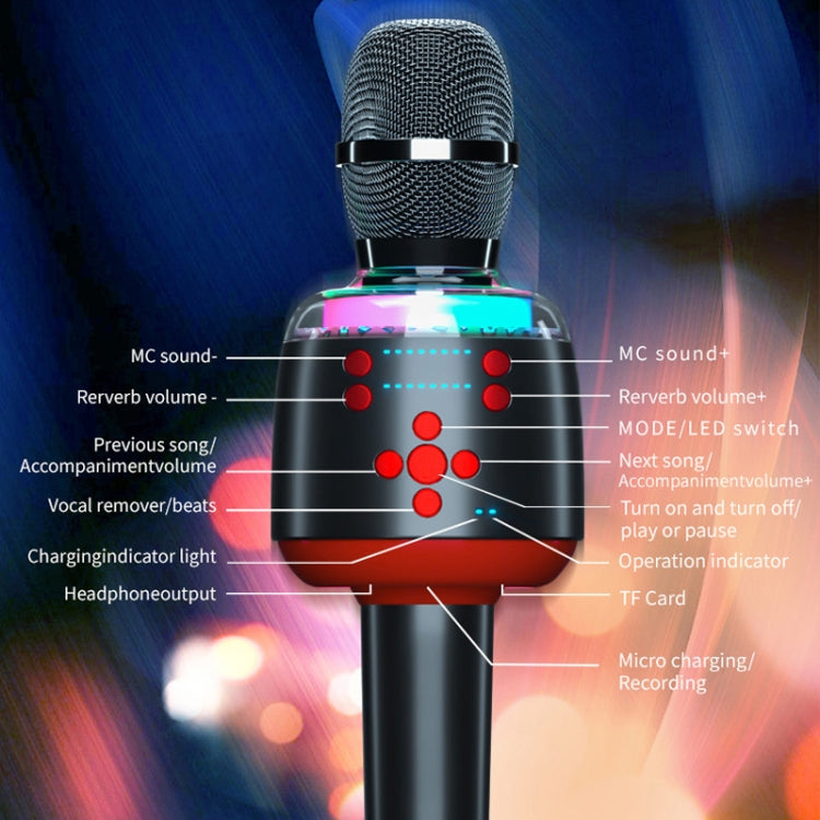 KG001 Wireless Bluetooth Microphone Speaker  K-song Condenser Microphone(Black) - Microphone by PMC Jewellery | Online Shopping South Africa | PMC Jewellery | Buy Now Pay Later Mobicred