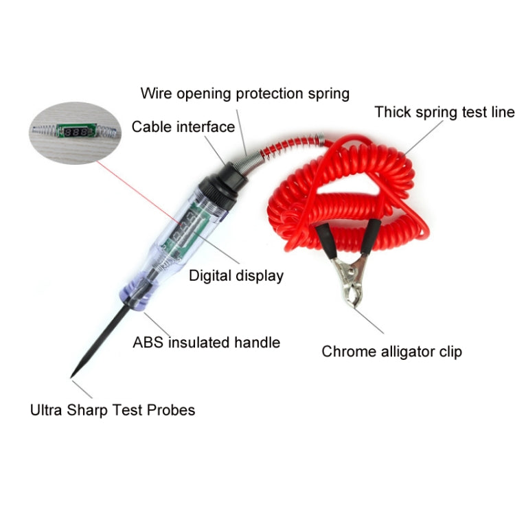 3-70V Automotive Circuit Testing Electric Pen Repair Tool, Model: D Black Cable - Electronic Test by PMC Jewellery | Online Shopping South Africa | PMC Jewellery | Buy Now Pay Later Mobicred