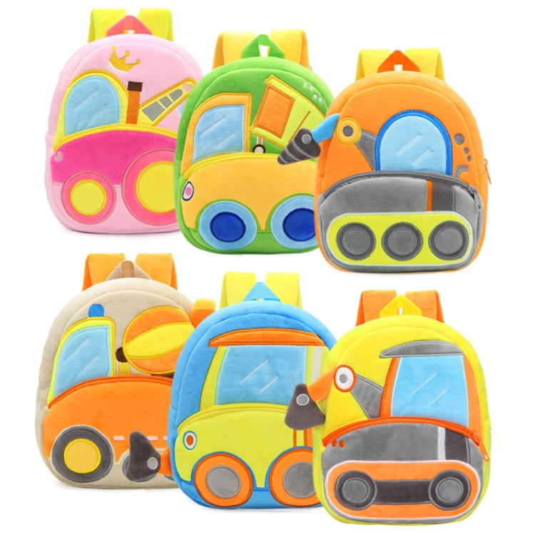 3D Cartoon Trucks Cars Plush Kids Backpack Children School Bags(Bulk Machine) - Kids Bags by PMC Jewellery | Online Shopping South Africa | PMC Jewellery