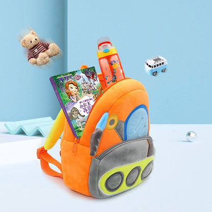 3D Cartoon Trucks Cars Plush Kids Backpack Children School Bags(Bulk Machine) - Kids Bags by PMC Jewellery | Online Shopping South Africa | PMC Jewellery