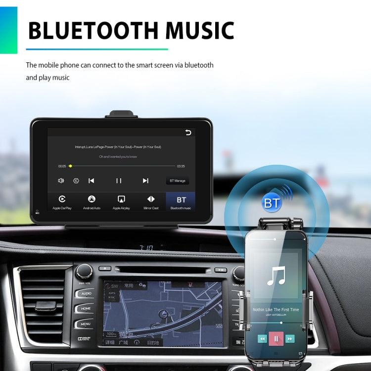 A3135 7 Inches HD Wired Smart Screen With Wireless CarPlay + Android Auto + Android With Camera - Car MP3 & MP4 & MP5 by PMC TechLife | Online Shopping South Africa | PMC TechLife