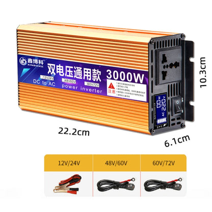 XINBOKE Universal Positive Wave Car Inverter Home Solar Inverter 48V/60V 3000W To 220V 1200W - Modified Square Wave by PMC Jewellery | Online Shopping South Africa | PMC Jewellery | Buy Now Pay Later Mobicred