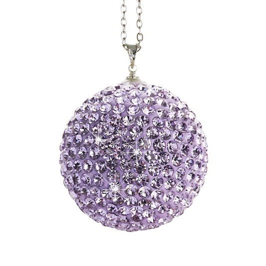 Car Diamond Crystal Ball Rearview Mirror Decoration Pendant(Violet) - Ornaments by PMC Jewellery | Online Shopping South Africa | PMC Jewellery | Buy Now Pay Later Mobicred