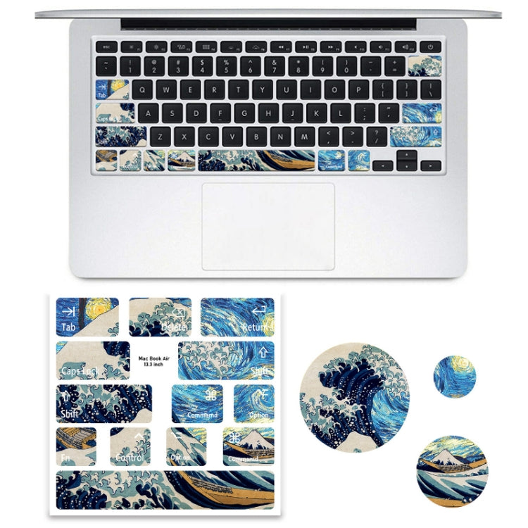 for Macbook Air 13.3 inch 5pcs Laptop Keyboard PVC Sticker(Wave) - Keyboard Protector by PMC Jewellery | Online Shopping South Africa | PMC Jewellery | Buy Now Pay Later Mobicred