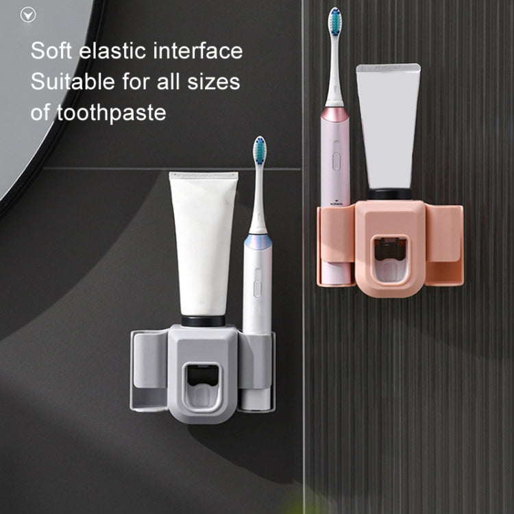 Electric Toothbrush Holder Automatic Toothpaste Squeezer Bathroom Wall Mounted Toothpaste Holder(White) - Toothpaste Squeezing Device by PMC Jewellery | Online Shopping South Africa | PMC Jewellery