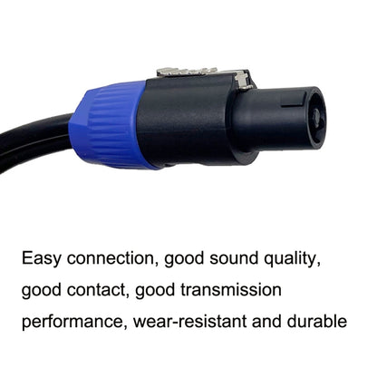 Male To Male Four Core Ohm Cable Audio Cable Ring Stage Speaker Cable 5m(Blue Black) - Microphone Audio Cable & Connector by PMC Jewellery | Online Shopping South Africa | PMC Jewellery | Buy Now Pay Later Mobicred