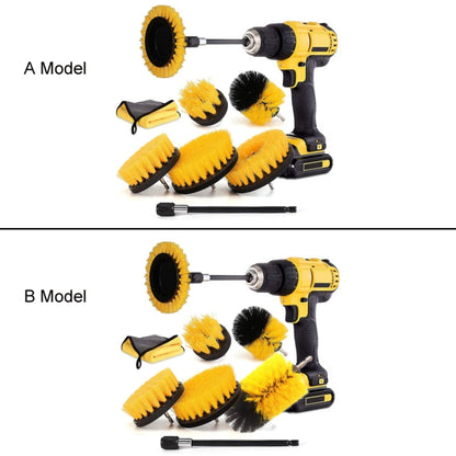 8 In 1 Electric Drill Crevice Cleaning Brush Car Wash Tool Set, Size: B Model(Yellow) - Car washing supplies by PMC Jewellery | Online Shopping South Africa | PMC Jewellery | Buy Now Pay Later Mobicred