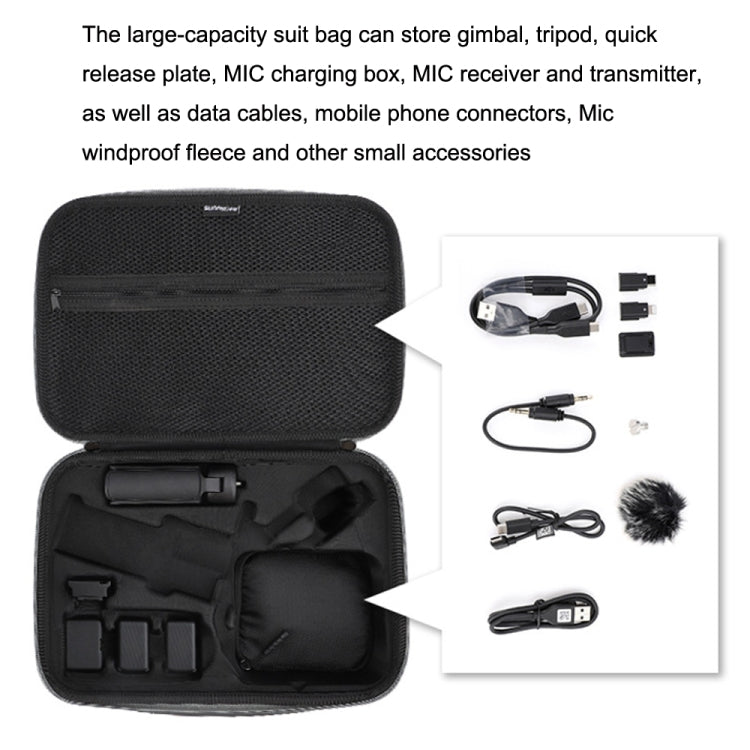 For DJI RS 3 Mini Sunnylife RO-B555 Storage Bag Handheld Stabilizer Suitcase Protective Bag(Black) -  by Sunnylife | Online Shopping South Africa | PMC Jewellery | Buy Now Pay Later Mobicred