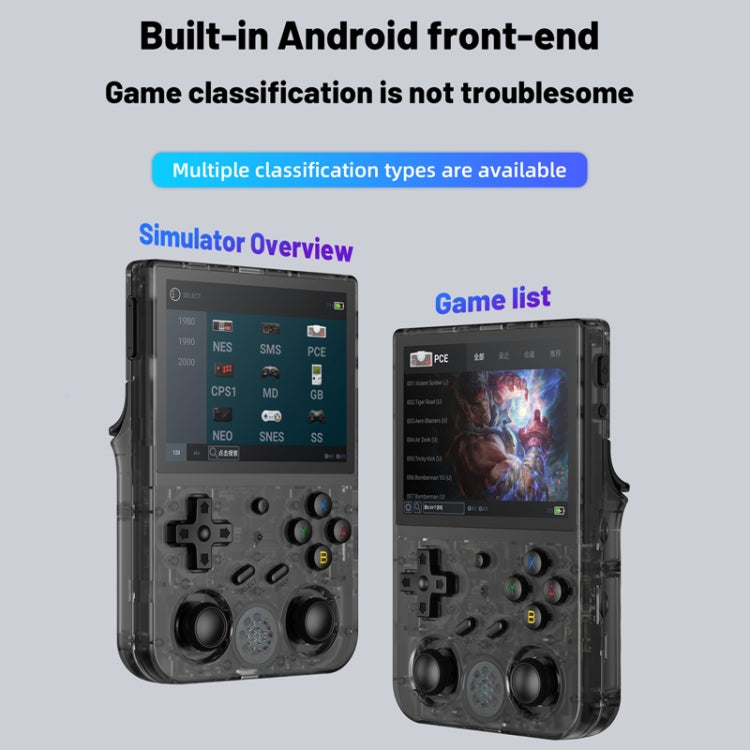 ANBERNIC RG353V  3.5 Inch Wireless Game Box Android 11 Linux OS Handheld Game Console 64G 15,000 games(Transparent Black) - Pocket Console by ANBERNIC | Online Shopping South Africa | PMC Jewellery