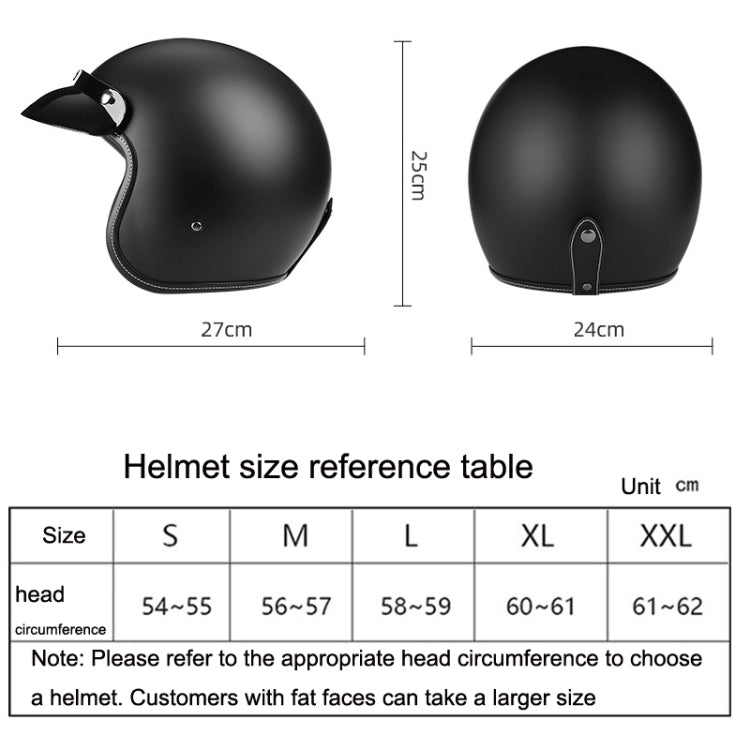 BYB 701 All Seasons Retro Motorcycle Helmet, Size: L(Bright Black) - Helmets by BYB | Online Shopping South Africa | PMC Jewellery | Buy Now Pay Later Mobicred