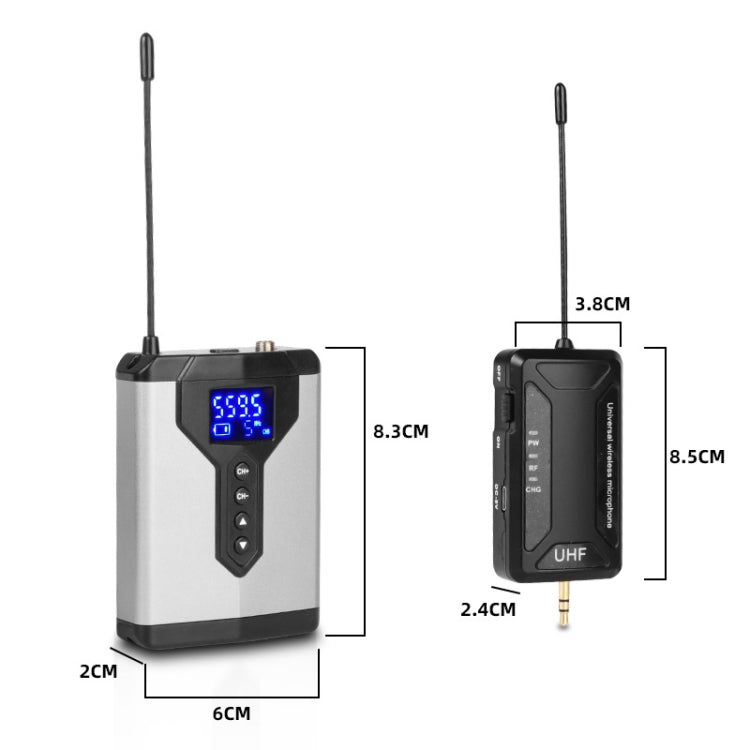 Q6 1 Drag 2 Wireless Lavalier USB Computer Recording Microphone Live Phone SLR Lavalier Microphone - Microphone by PMC Jewellery | Online Shopping South Africa | PMC Jewellery | Buy Now Pay Later Mobicred