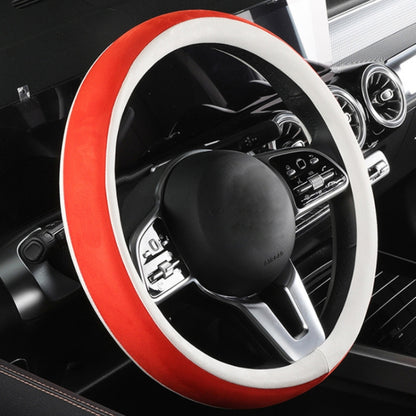 Car Steering Wheel Short Plush Winter Non-slip Grip Cover, Size: 38cm(Round Black) - Steering Wheel Accessories by PMC Jewellery | Online Shopping South Africa | PMC Jewellery | Buy Now Pay Later Mobicred