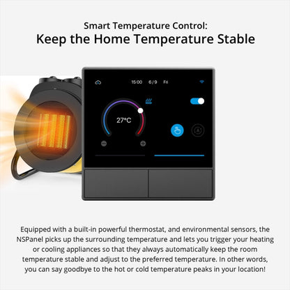 Sonoff NSPanel WiFi Smart Scene Switch Thermostat Temperature All-in-One Control Touch Screen, US Plug (White) - Smart Switch by Sonoff | Online Shopping South Africa | PMC Jewellery | Buy Now Pay Later Mobicred