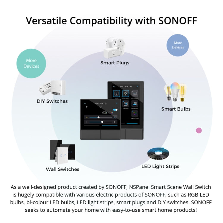 Sonoff NSPanel WiFi Smart Scene Switch Thermostat Temperature All-in-One Control Touch Screen, US Plug(Black) - Smart Switch by Sonoff | Online Shopping South Africa | PMC Jewellery | Buy Now Pay Later Mobicred