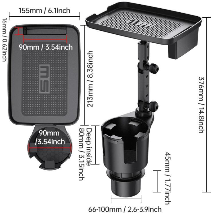 SHUNWEI 2pcs Car Multi-Function Cup Holder Plate Drink Rack - free shipping - PMC TechLife - Order now!