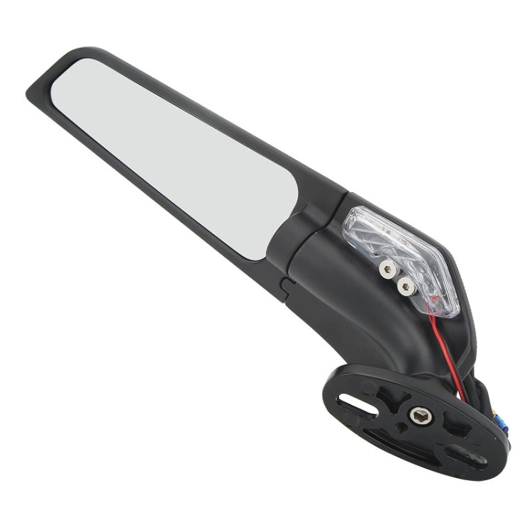 Fixed Wind Wing Rearview Mirror Spoiler with Light Motorcycle Modification - Side Mirrors by PMC Jewellery | Online Shopping South Africa | PMC Jewellery