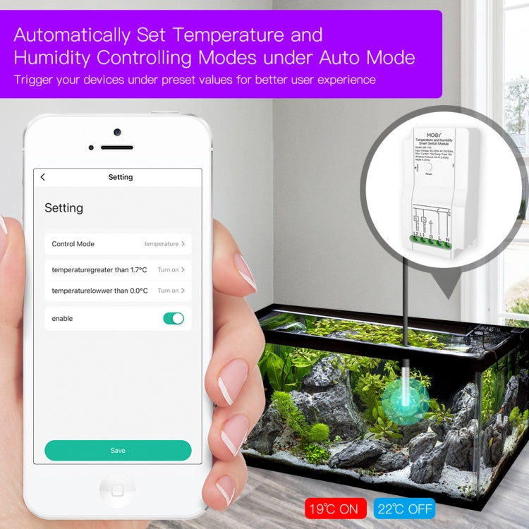 WiFi Switch Module+Temperature and Humidity Probe Tuya Dual-way Temperature and Humidity Switch Timer Smart Switch - Smart Switch by PMC Jewellery | Online Shopping South Africa | PMC Jewellery | Buy Now Pay Later Mobicred