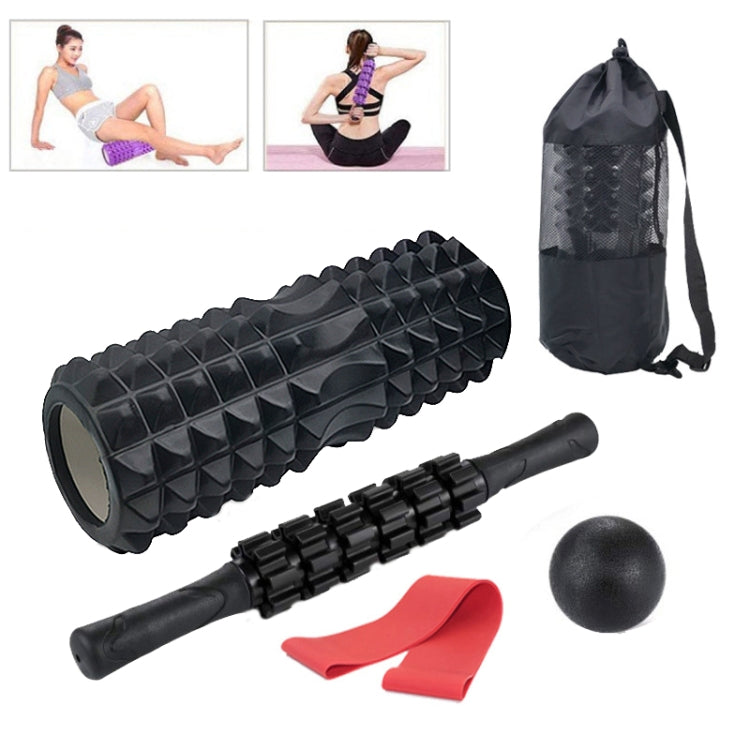 6pcs/set Crescent Hollow Foam Roller Yoga Column Set Fitness Muscle Relaxation Massager Set(45cm Purple) - Yoga Blocks by PMC Jewellery | Online Shopping South Africa | PMC Jewellery