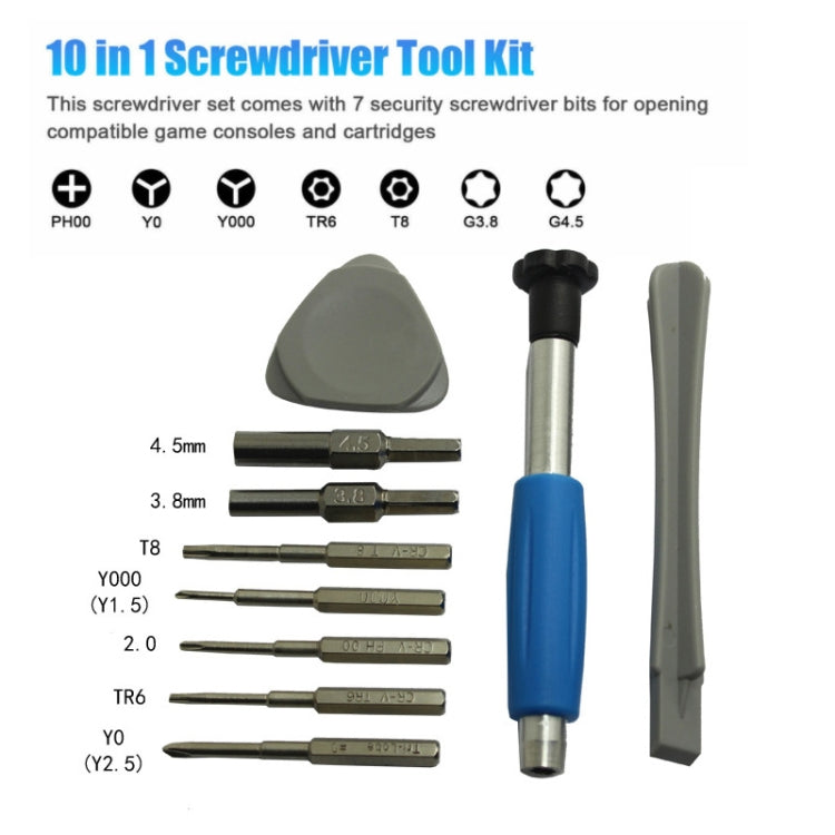 For Nintendo Switch PSP/GBA/DS/3DS 10 In 1 Repair Tool Kit Screwdriver Set - Tools by PMC Jewellery | Online Shopping South Africa | PMC Jewellery