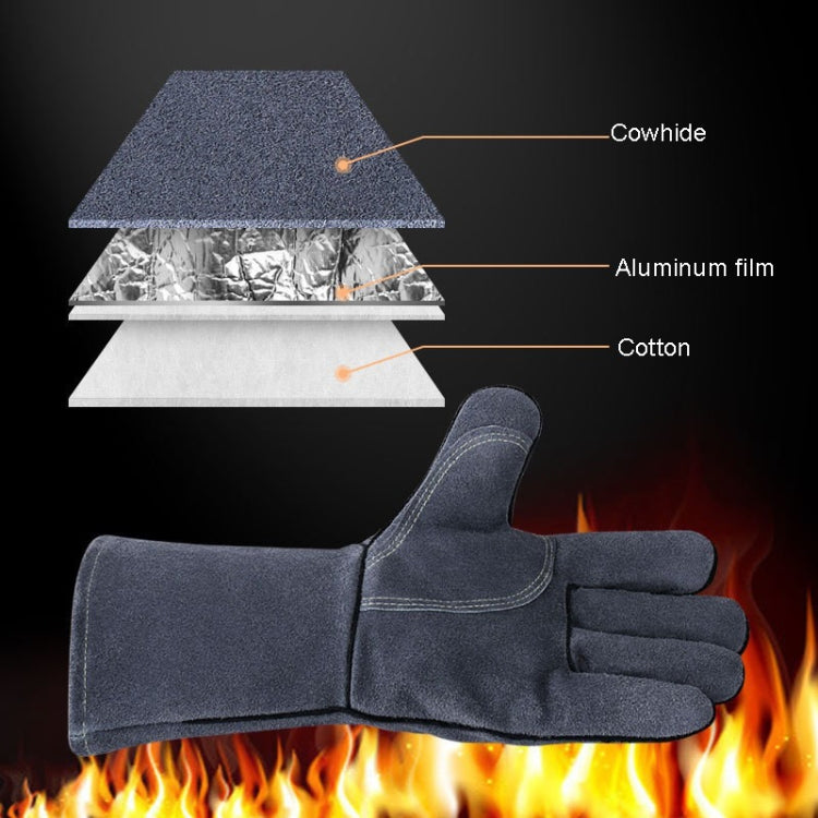 Outdoor Camp BBQ Gloves High Temperature Resistant Insulation Gloves(Gray) - Safety Gloves by PMC Jewellery | Online Shopping South Africa | PMC Jewellery