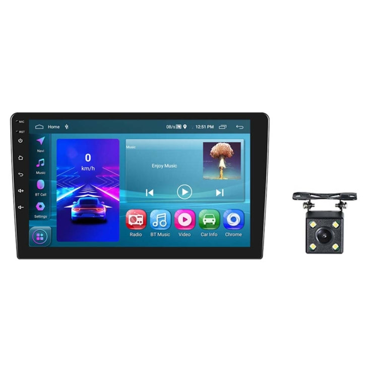 A3195 9 Inch Car Android Large Screen Navigation Central Control Screen 2+32G Player with CarPlay, Style: Standard+4Lights Camera - Car MP3 & MP4 & MP5 by PMC Jewellery | Online Shopping South Africa | PMC Jewellery | Buy Now Pay Later Mobicred