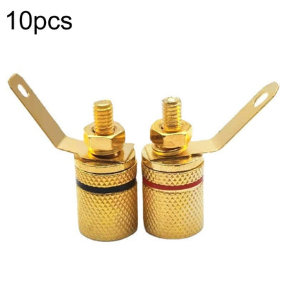 10pcs Speaker Gold-plated 4MM Banana Plug Terminal(306) - Terminal connectors by PMC Jewellery | Online Shopping South Africa | PMC Jewellery