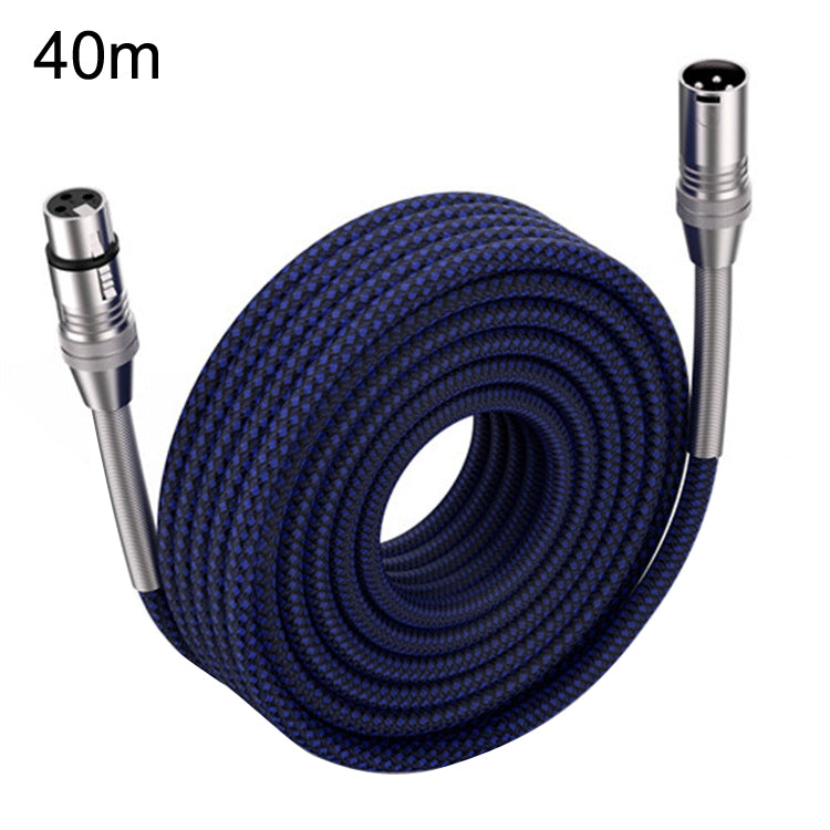 LHD010 Caron Male To Female XLR Dual Card Microphone Cable Audio Cable 40m(Blue) - Microphone Audio Cable & Connector by PMC Jewellery | Online Shopping South Africa | PMC Jewellery | Buy Now Pay Later Mobicred