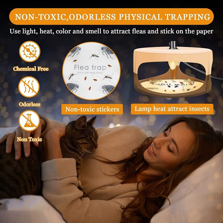 2pcs SK111 Pet Household Flea Lamp Flea Sticky Trapper Flea Capture Device(UK Plug) - Traps by PMC Jewellery | Online Shopping South Africa | PMC Jewellery | Buy Now Pay Later Mobicred