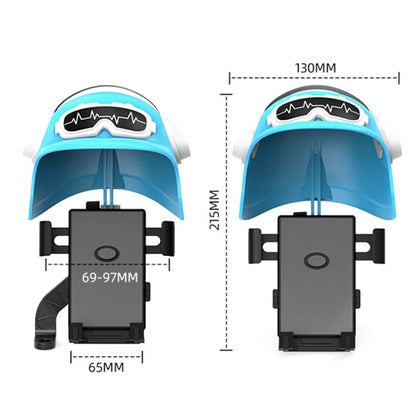 Small Helmet Sunscreen Phone Stand Bracket Motorcycle Mobile Phone Holder,Spec: Rearview Mirror Blue - Holder by PMC Jewellery | Online Shopping South Africa | PMC Jewellery | Buy Now Pay Later Mobicred