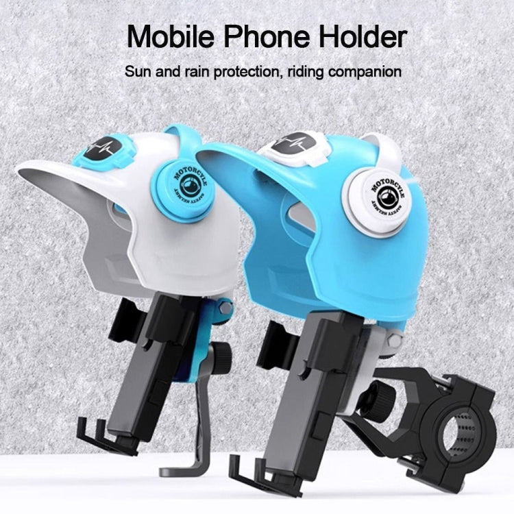 Small Helmet Sunscreen Phone Stand Bracket Motorcycle Mobile Phone Holder,Spec: Rearview Mirror White - Holder by PMC Jewellery | Online Shopping South Africa | PMC Jewellery | Buy Now Pay Later Mobicred