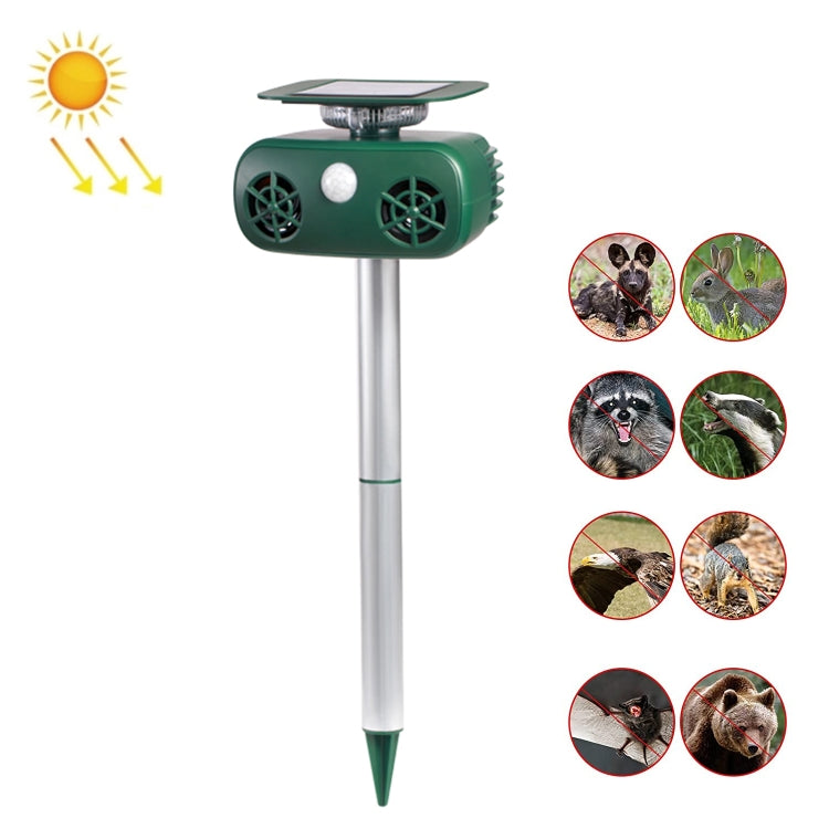 SK628 Solar Powered Animal Repeller 360 Degree Strobe Light Bird Repeller Ultrasonic Rat Repeller(Green) - Outdoor Insect Repellent by PMC TechLife | Online Shopping South Africa | PMC TechLife | Buy Now Pay Later Mobicred