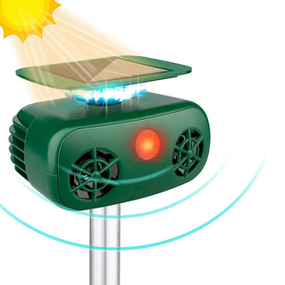 SK628 Solar Powered Animal Repeller 360 Degree Strobe Light Bird Repeller Ultrasonic Rat Repeller(Green) - Outdoor Insect Repellent by PMC Jewellery | Online Shopping South Africa | PMC Jewellery | Buy Now Pay Later Mobicred