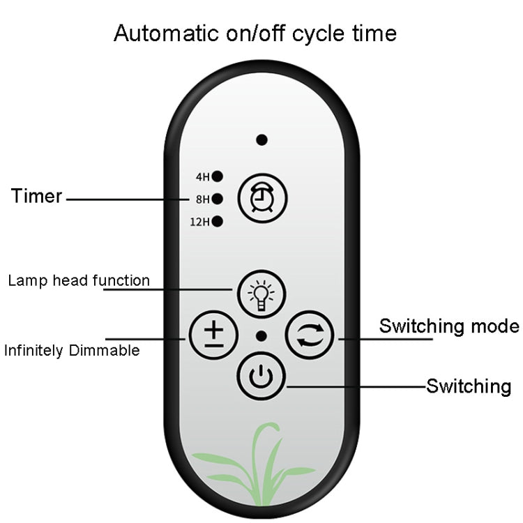 LED Plant Growth Light USB Remote Control Timing Fill Light Two Heads(Red Warm Light) - LED Grow Lights by PMC Jewellery | Online Shopping South Africa | PMC Jewellery