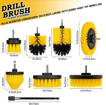 WRS-DS19 9 in 1 Electric Drill Crevice Cleaning Brushes Car Wash Tools Set(9pcs/set) - Car Washer & Accessories by PMC Jewellery | Online Shopping South Africa | PMC Jewellery | Buy Now Pay Later Mobicred